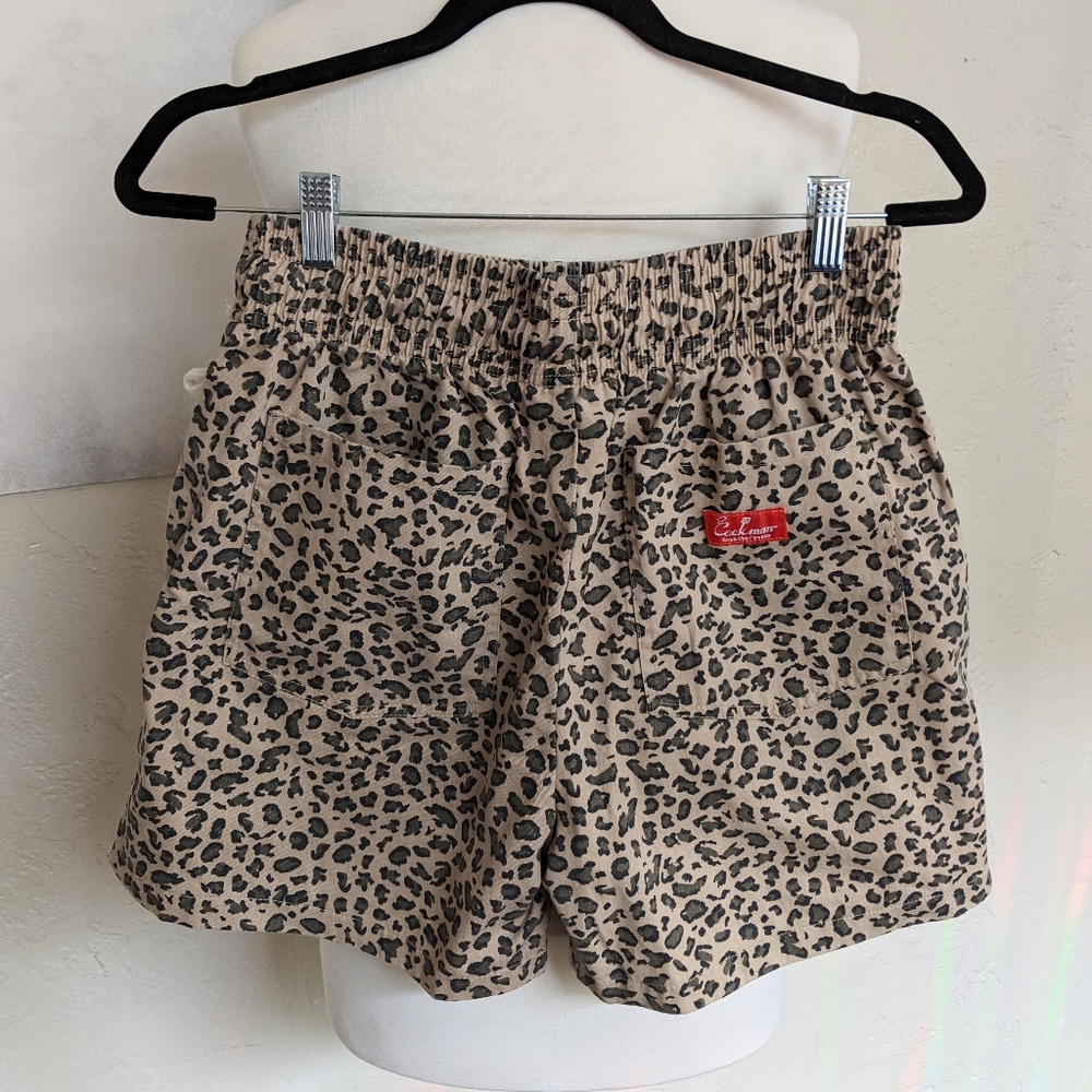 Cookman 🐆 Leopard Print Cotton Drawstring Shorts